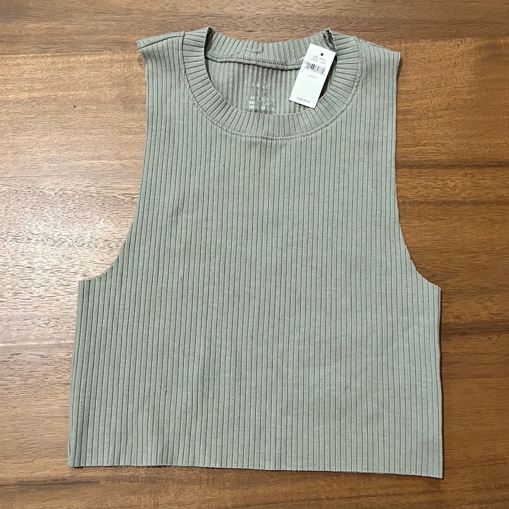 Aerie CROP High Neck Tank